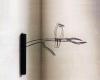 Bird on a Branch in the Wind|1982|ijzerdraad 30x40x5cm|